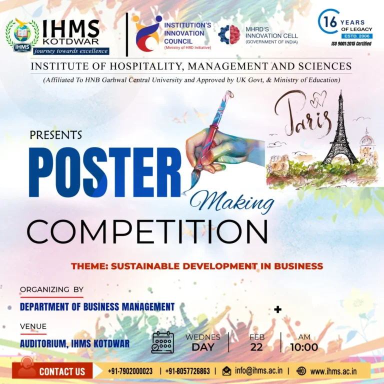 Poster Making Competition on “Sustainable Business Development”