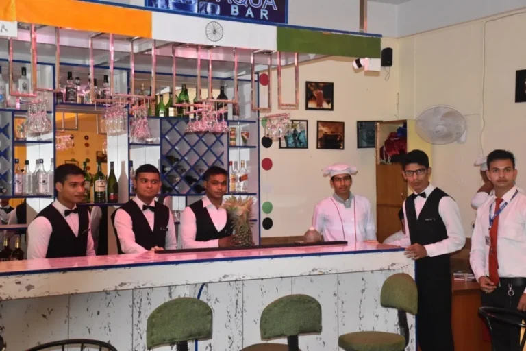 F&B service team at the bar – IHMS Kotdwar